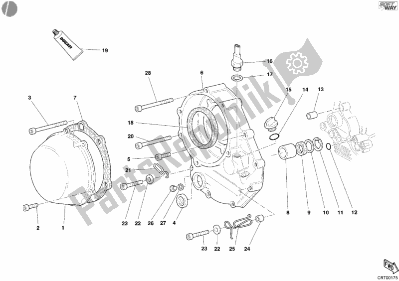 Todas las partes para Tapa Del Embrague de Ducati Supersport 1000 SS 2004